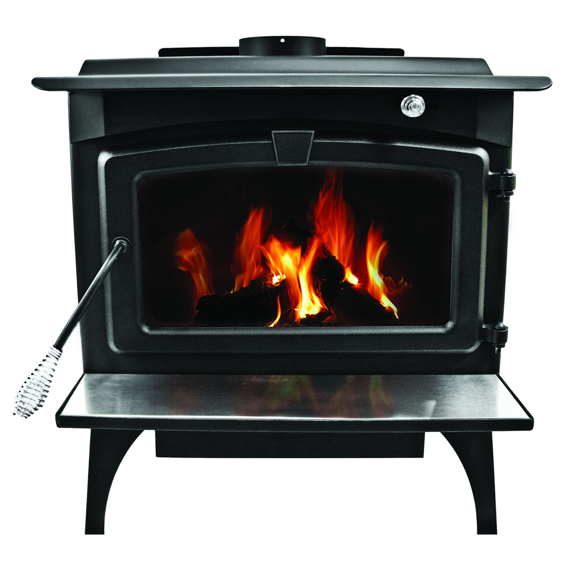 Pleasant Hearth Wood Stove — 2,200 Sq. Ft. Heating Capacity, Stainless Steel Ash Lip, 72% Efficiency, Model# 15656